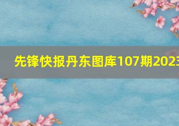 先锋快报丹东图库107期2023