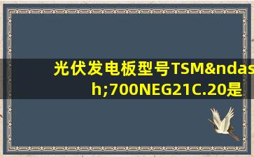 光伏发电板型号TSM–700NEG21C.20是什么意思