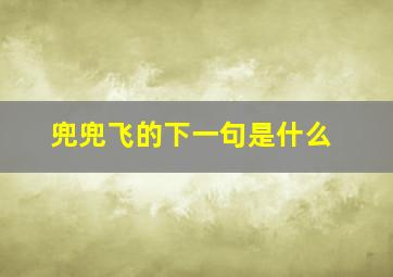 兜兜飞的下一句是什么