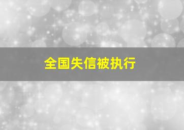 全国失信被执行