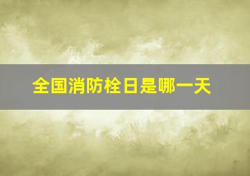 全国消防栓日是哪一天