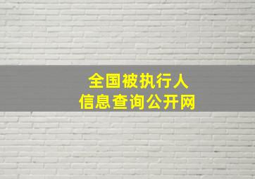 全国被执行人信息查询公开网