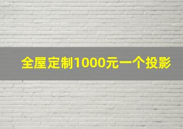 全屋定制1000元一个投影