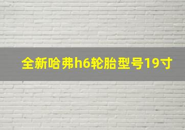 全新哈弗h6轮胎型号19寸