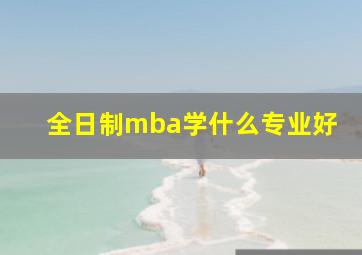 全日制mba学什么专业好