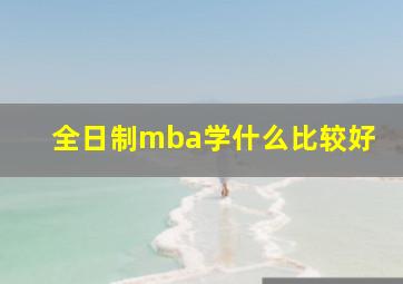 全日制mba学什么比较好