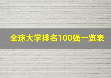 全球大学排名100强一览表