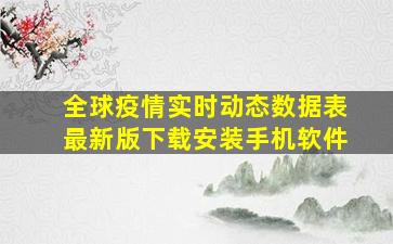 全球疫情实时动态数据表最新版下载安装手机软件