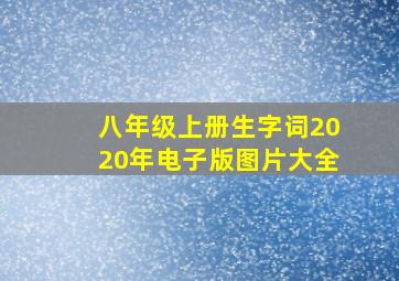 八年级上册生字词2020年电子版图片大全