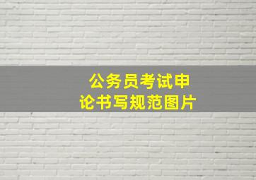 公务员考试申论书写规范图片