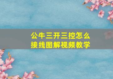 公牛三开三控怎么接线图解视频教学