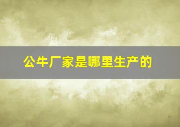 公牛厂家是哪里生产的