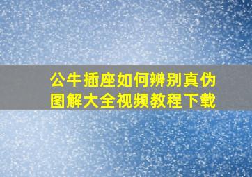 公牛插座如何辨别真伪图解大全视频教程下载