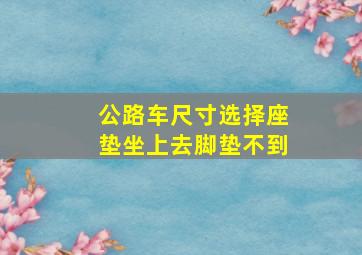 公路车尺寸选择座垫坐上去脚垫不到