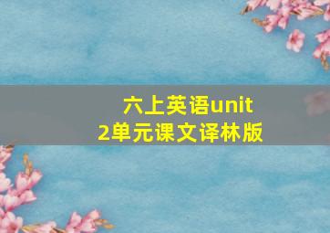 六上英语unit2单元课文译林版