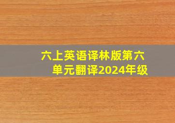 六上英语译林版第六单元翻译2024年级