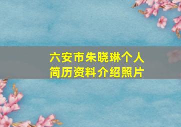 六安市朱晓琳个人简历资料介绍照片