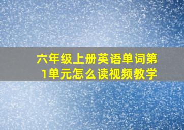 六年级上册英语单词第1单元怎么读视频教学