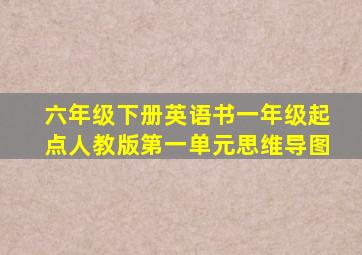 六年级下册英语书一年级起点人教版第一单元思维导图