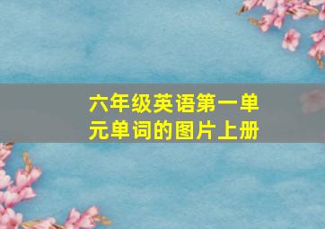 六年级英语第一单元单词的图片上册