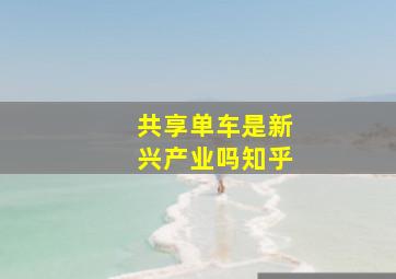 共享单车是新兴产业吗知乎