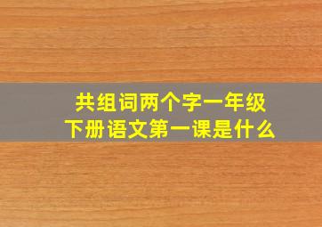 共组词两个字一年级下册语文第一课是什么