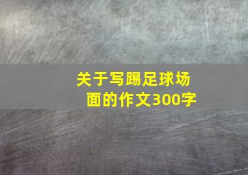 关于写踢足球场面的作文300字