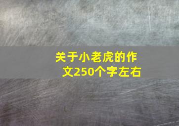 关于小老虎的作文250个字左右