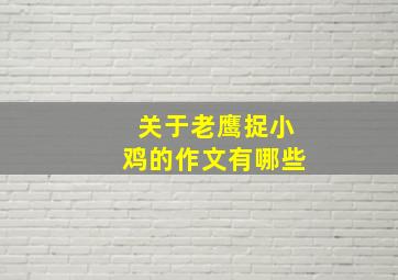 关于老鹰捉小鸡的作文有哪些