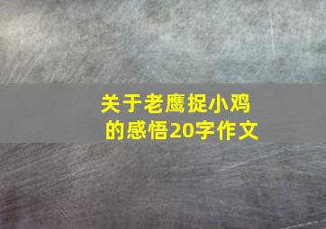 关于老鹰捉小鸡的感悟20字作文