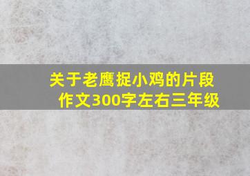 关于老鹰捉小鸡的片段作文300字左右三年级