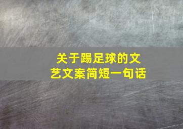 关于踢足球的文艺文案简短一句话