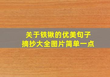 关于铁锹的优美句子摘抄大全图片简单一点