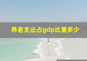 养老支出占gdp比重多少