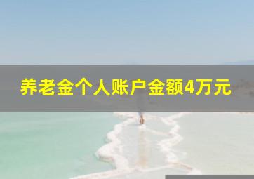 养老金个人账户金额4万元