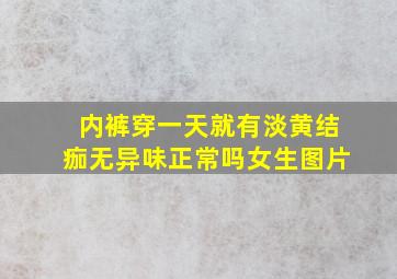 内裤穿一天就有淡黄结痂无异味正常吗女生图片