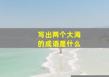 写出两个大海的成语是什么