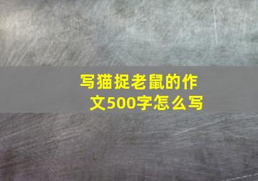 写猫捉老鼠的作文500字怎么写