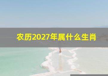 农历2027年属什么生肖