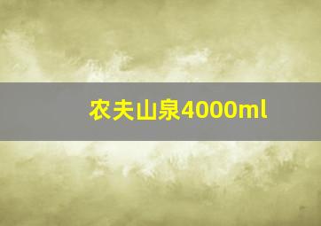 农夫山泉4000ml