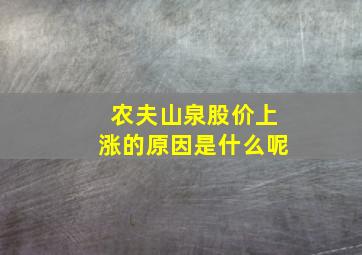 农夫山泉股价上涨的原因是什么呢