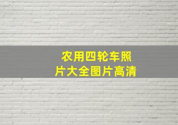 农用四轮车照片大全图片高清