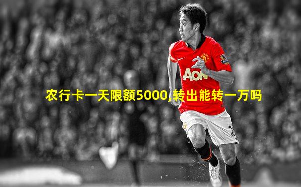 农行卡一天限额5000,转出能转一万吗