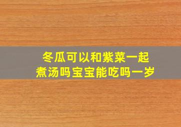 冬瓜可以和紫菜一起煮汤吗宝宝能吃吗一岁