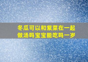 冬瓜可以和紫菜在一起做汤吗宝宝能吃吗一岁