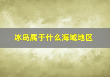 冰岛属于什么海域地区