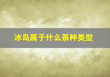 冰岛属于什么茶种类型