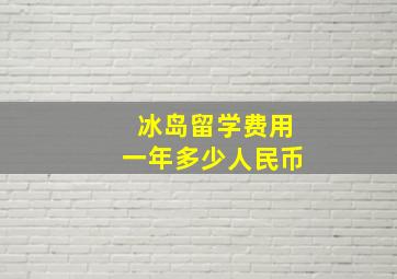 冰岛留学费用一年多少人民币