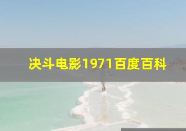 决斗电影1971百度百科