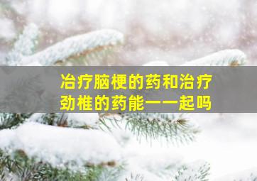 冶疗脑梗的药和治疗劲椎的药能一一起吗